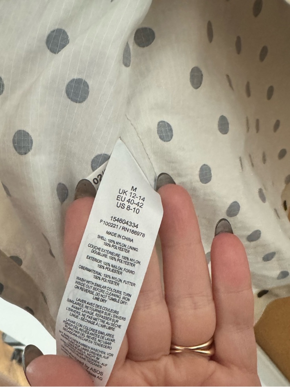 adidas x ASOS Originals Cream and Black Polka Dot Bomber Jacket - Picture 5 of 7